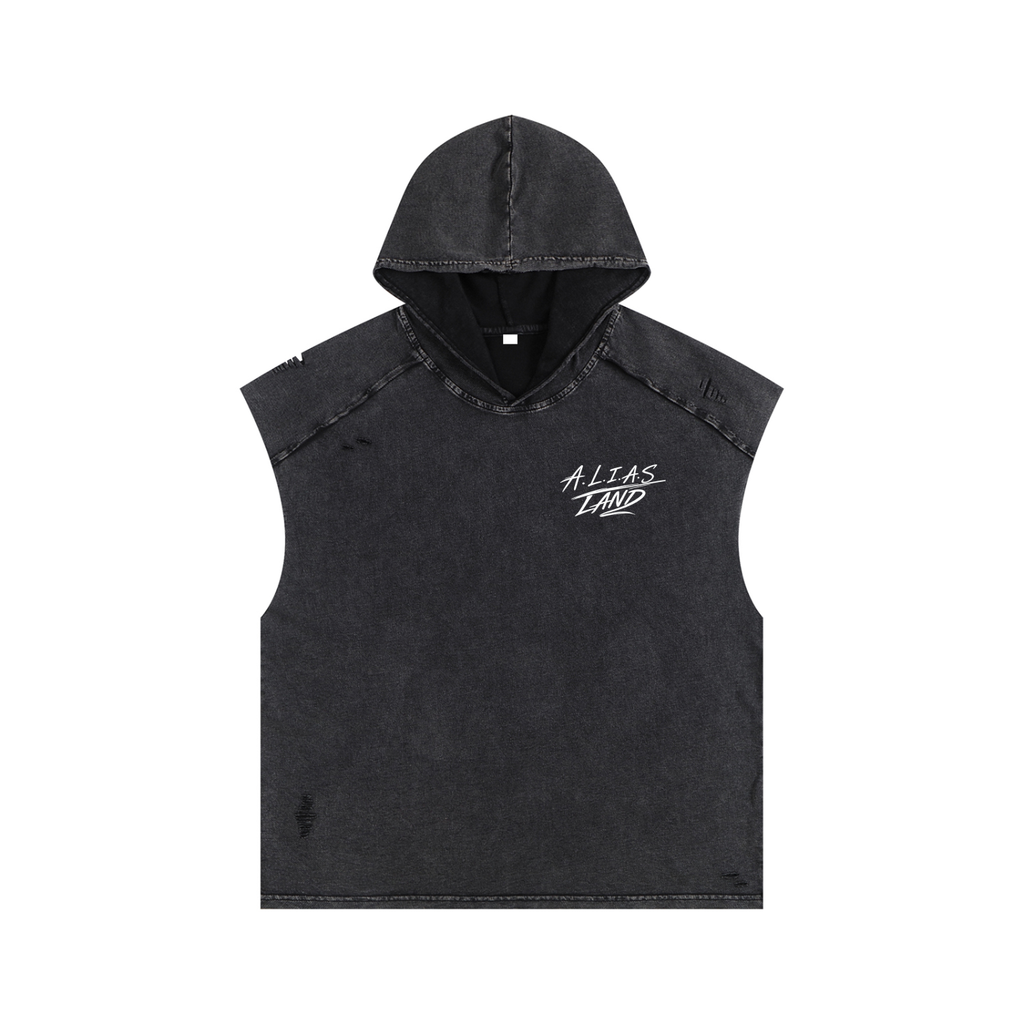 A.L.I.A.S LAND Snow Washed Hooded Tank
