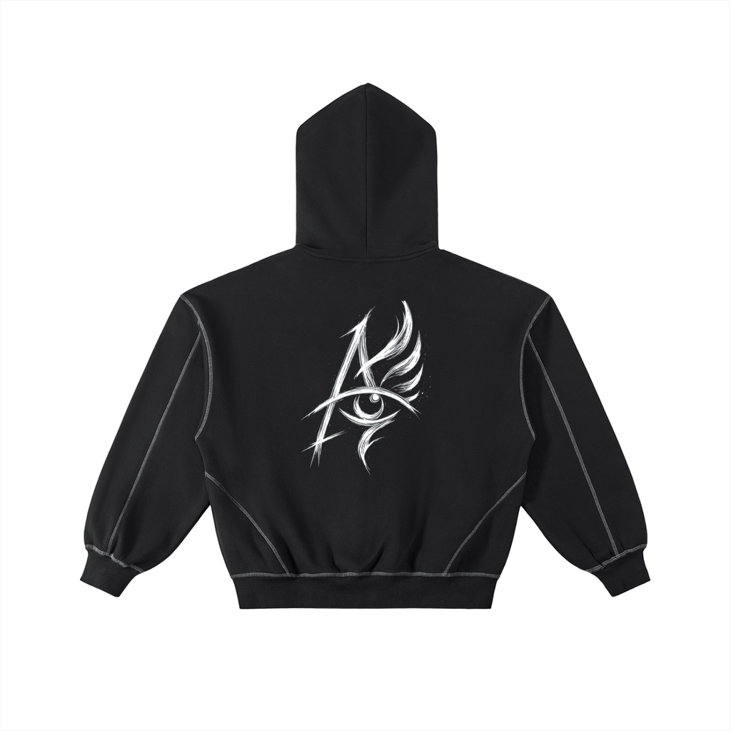 A.L.I.A.S LAND Stitched Boxy Zip Hoodie